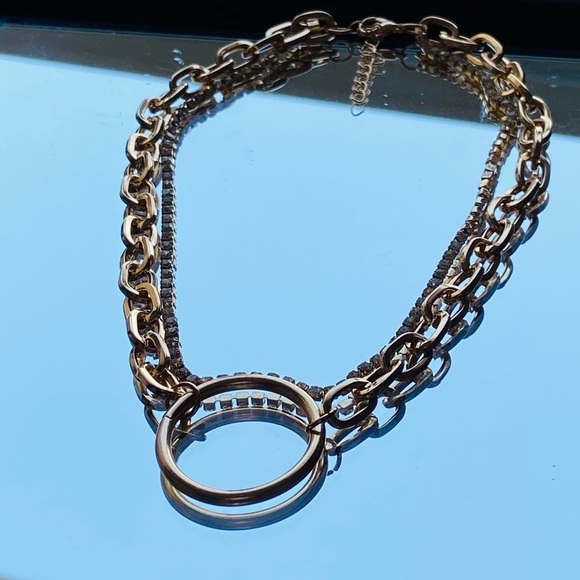 Chunky ring chain double layer choker - Picture 7 of 8